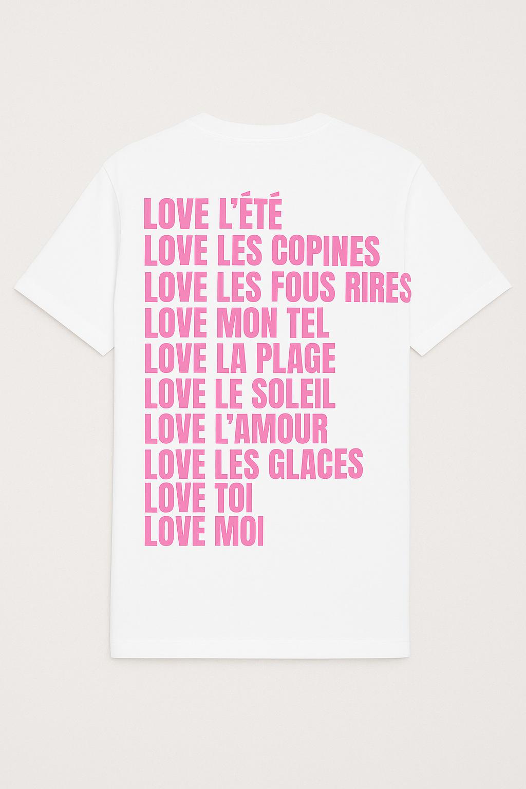 T-shirt Love l'été